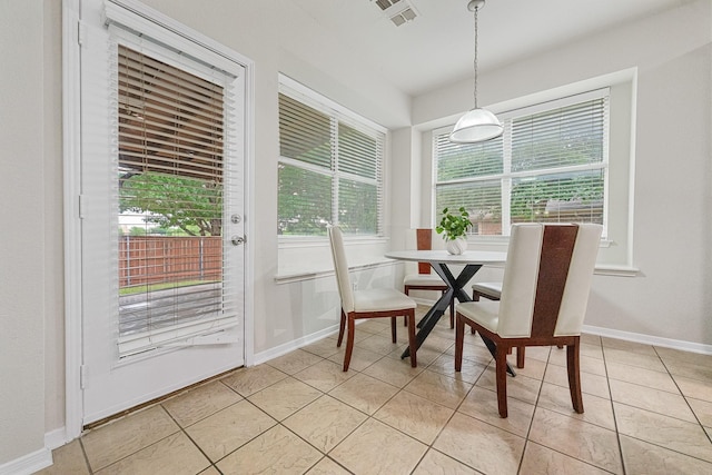 7804 Rampston Pl, Fort Worth, TX 76137 - dining space with baseboards and light tile patterned flooring