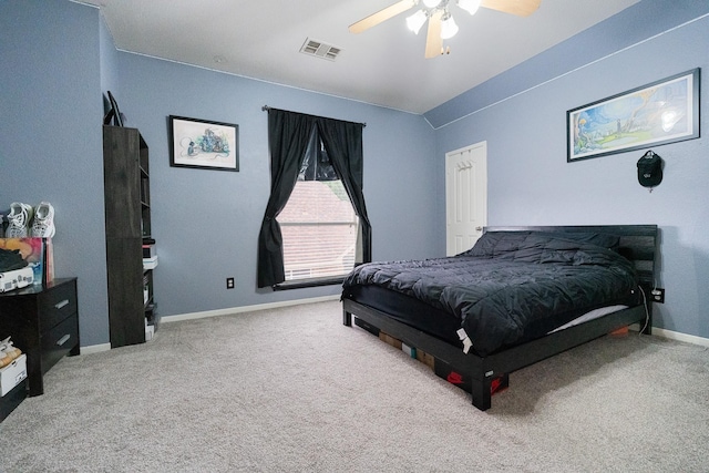 7804 Rampston Pl, Fort Worth, TX 76137 - bedroom with baseboards, carpet, and a ceiling fan