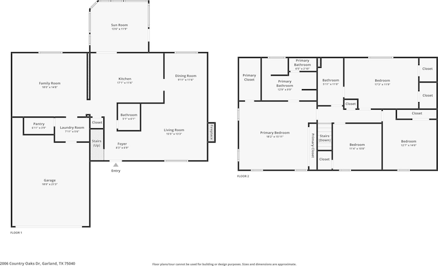 2006 Country Oaks Dr, Garland, TX 75040 - view of property floor plan