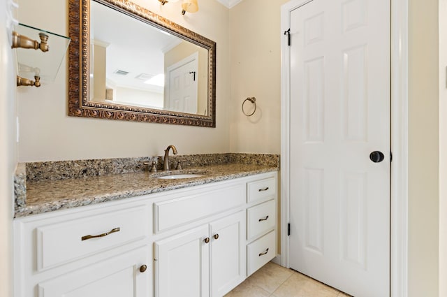 3740 Chimney Ridge Dr, Waco, TX 76708 - bathroom featuring vanity and tile patterned floors