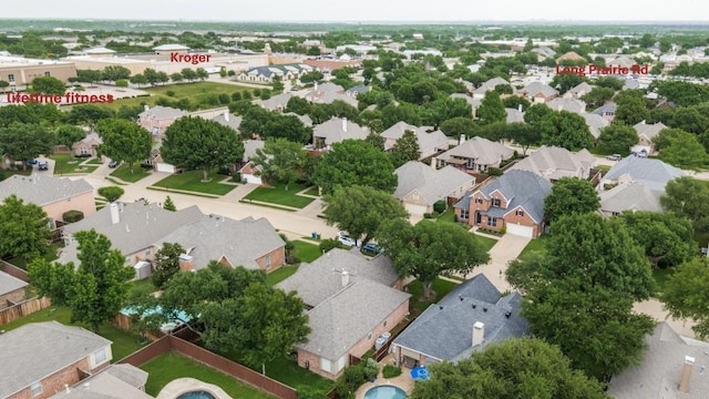 aerial view of residential area