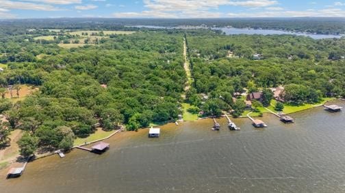 7095 Lance Ln, Eustace, TX 75124 - drone / aerial view of a nearby body of water and a forest