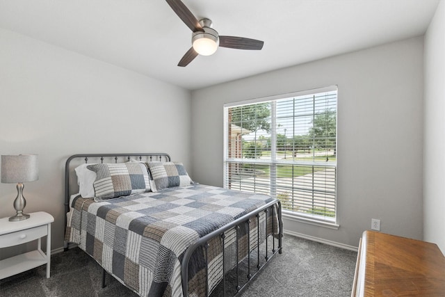 2040 Gleaner Dr, Rockwall, TX 75032 - bedroom with carpet flooring, baseboards, and a ceiling fan