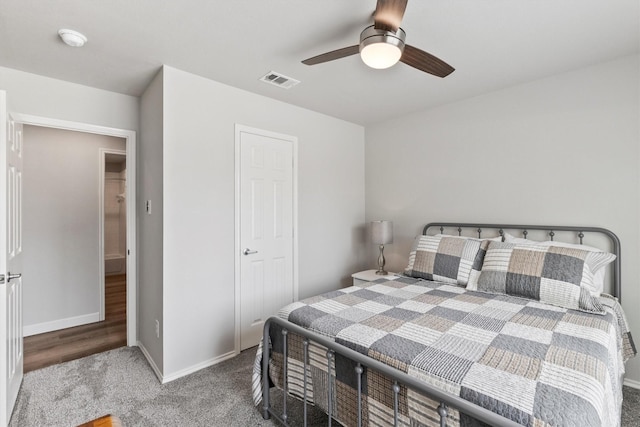2040 Gleaner Dr, Rockwall, TX 75032 - bedroom with carpet flooring, baseboards, and a ceiling fan