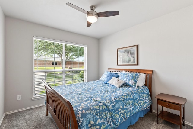 2040 Gleaner Dr, Rockwall, TX 75032 - carpeted bedroom with baseboards and ceiling fan
