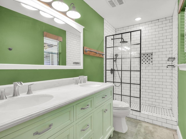 616 Stoneybrook Dr, Wylie, TX 75098 - full bathroom with toilet, a shower stall, and double vanity