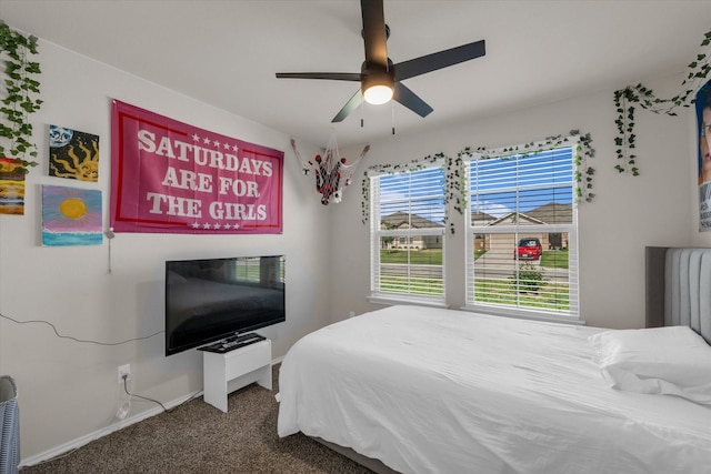 3005 Sherco Rd, Waco, TX 76655 - bedroom with carpet flooring, baseboards, and ceiling fan