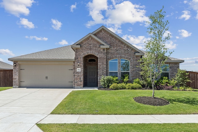 3006 Genevieve Ln, Royse City, TX 75189 - view of front of house featuring brick siding, a garage, driveway, and roof with shingles