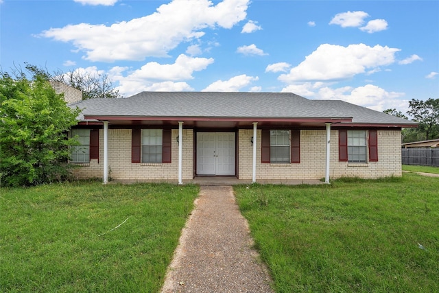 444 Lindenwood Ln W, Hewitt, TX 76643 - ranch-style house featuring brick siding, a porch, and a shingled roof
