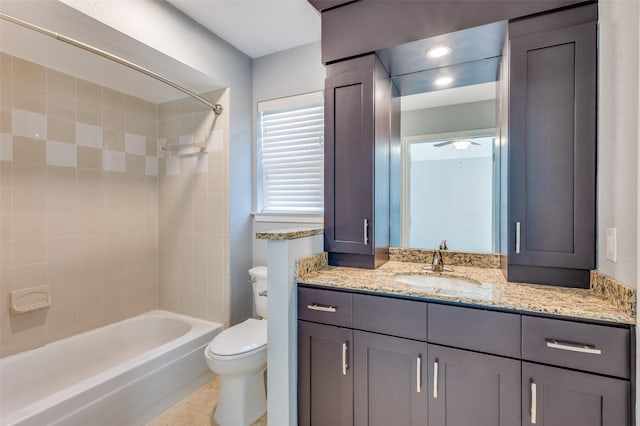3604 Windsong Ln, Bedford, TX 76021 - full bathroom with toilet, bathtub / shower combination, and vanity