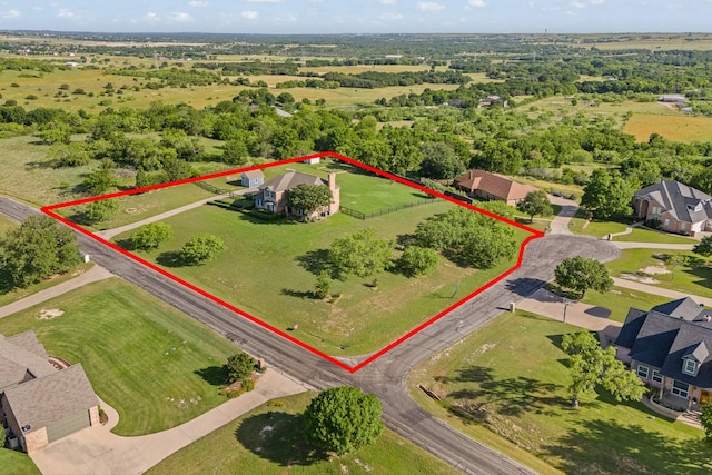 122 Clearview Ln, Fort Worth, TX 76126 - aerial view of property's location featuring property parcel outlined