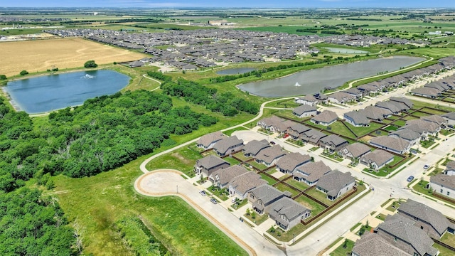 1017 Lade Ct, Celina, TX 75009 - aerial overview of property's location featuring a nearby body of water and nearby suburban area