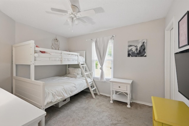 1010 Greenbriar Ln, Mckinney, TX 75069 - bedroom with carpet, baseboards, and a ceiling fan