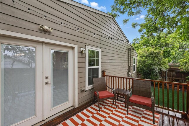 3713 Collinwood Ave, Fort Worth, TX 76107 - view of wooden deck