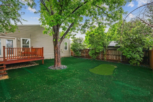 3713 Collinwood Ave, Fort Worth, TX 76107 - view of yard with a deck