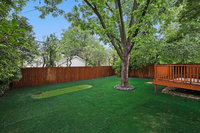 3713 Collinwood Ave, Fort Worth, TX 76107 - view of yard with a wooden deck