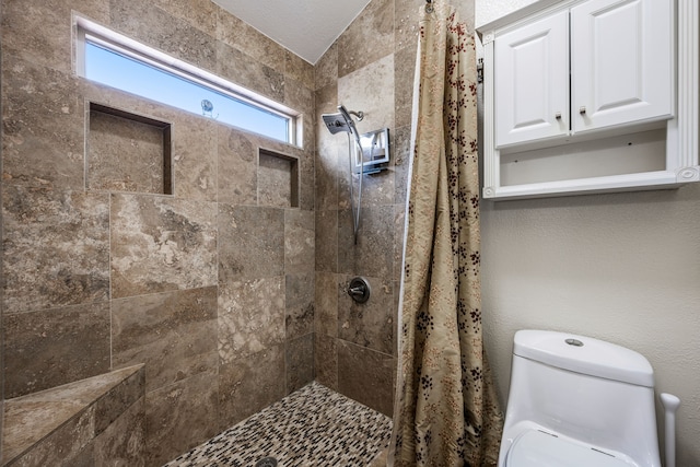 4242 N Capistrano Dr Unit 174, Dallas, TX 75287 - bathroom featuring tiled shower and toilet