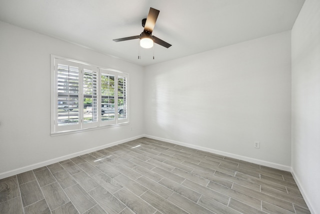 101 Oakmont Dr, Trophy Club, TX 76262 - spare room featuring a ceiling fan, baseboards, and light wood-style flooring