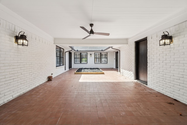 101 Oakmont Dr, Trophy Club, TX 76262 - view of patio with ceiling fan and a fire pit
