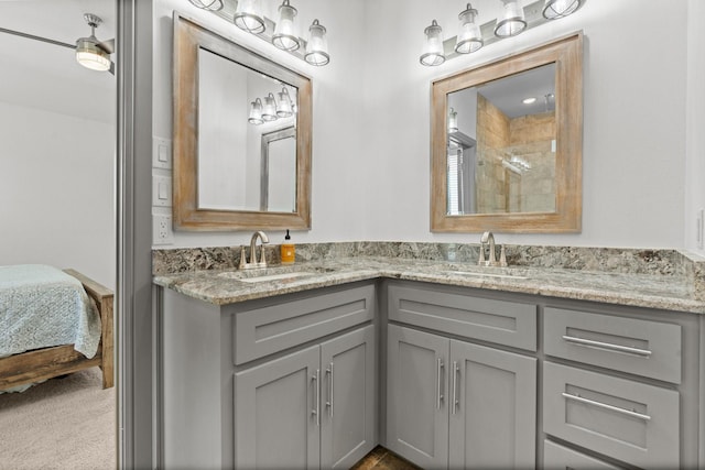 3304 Cobbler Ln, Joshua, TX 76058 - ensuite bathroom with tiled shower and double vanity