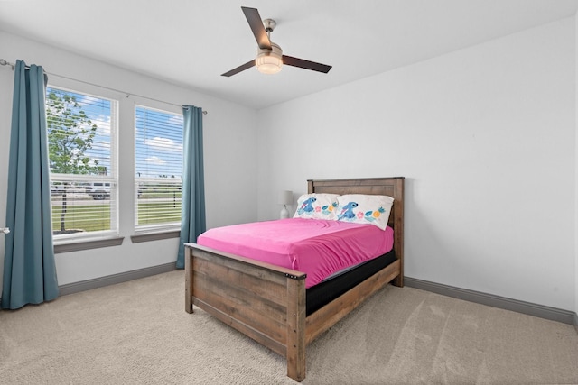 3304 Cobbler Ln, Joshua, TX 76058 - carpeted bedroom featuring baseboards and a ceiling fan