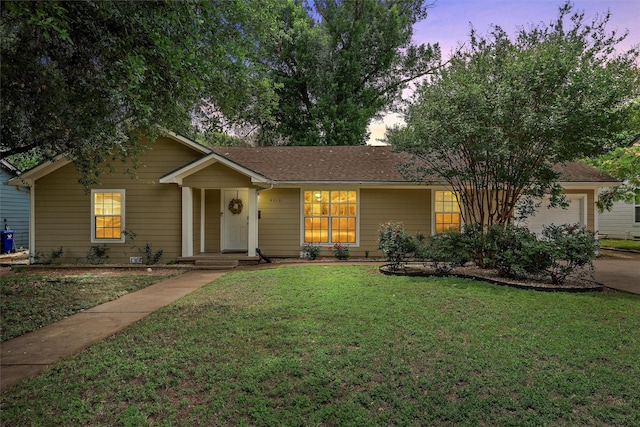 4016 Austin Ave, Waco, TX 76710 - single story home featuring a garage, a lawn, and concrete driveway