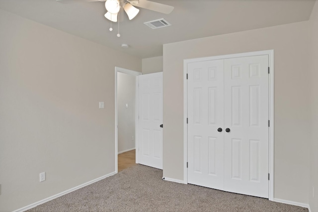 10152 Parker Springs Dr, Waco, TX 76708 - unfurnished bedroom featuring carpet floors, baseboards, a closet, and ceiling fan