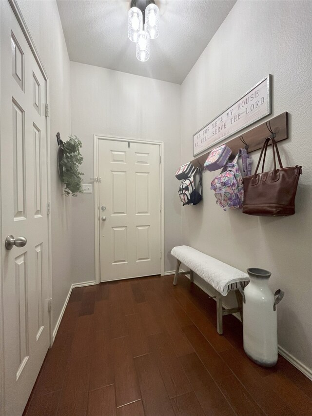 813 Green Acres Ln, Midlothian, TX 76065 - mudroom featuring dark wood finished floors and baseboards