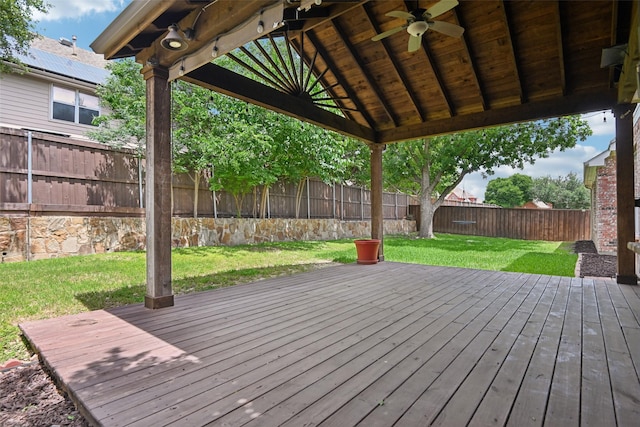 8604 Preston Wood Dr, Mckinney, TX 75072 - wooden deck featuring a ceiling fan