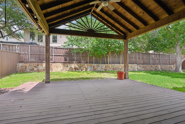 8604 Preston Wood Dr, Mckinney, TX 75072 - deck featuring a ceiling fan