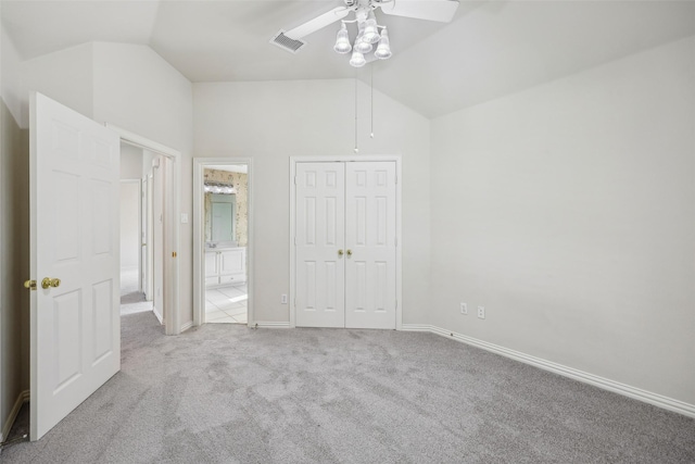 1612 University Dr, Allen, TX 75013 - unfurnished bedroom featuring lofted ceiling, carpet, ensuite bath, a closet, and baseboards