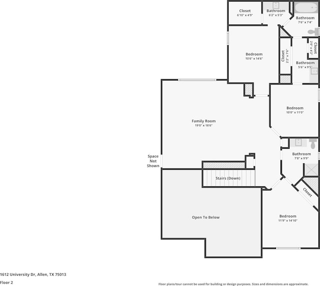 1612 University Dr, Allen, TX 75013 - room layout