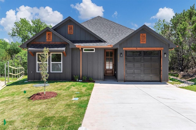 2519 Lakeridge Dr, Granbury, TX 76048 - view of front of home with a shingled roof, a garage, concrete driveway, and board and batten siding
