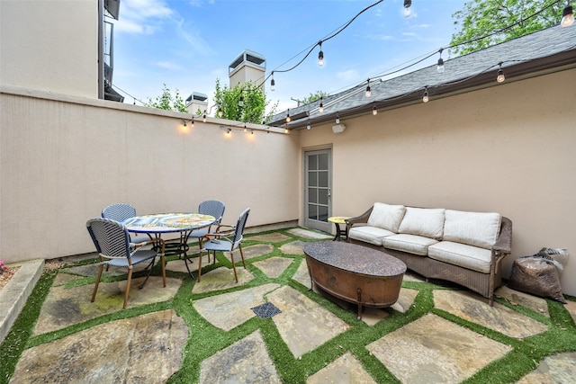 4702 Dexter Ave, Fort Worth, TX 76107 - view of patio with an outdoor living space