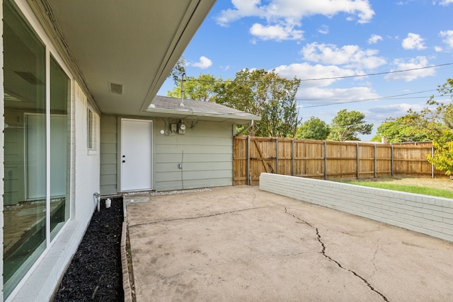 view of patio featuring a fenced backyard