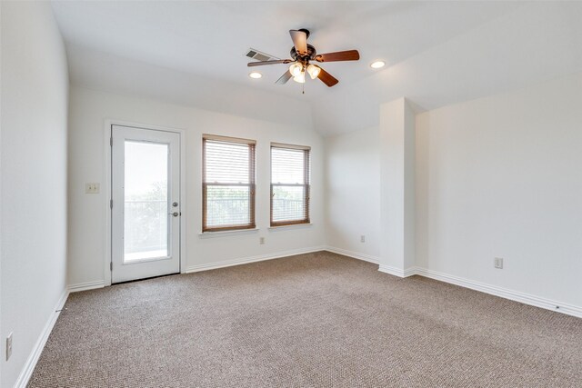 3209 S Bay Breeze Ln, Fort Worth, TX 76179 - unfurnished room with carpet floors, ceiling fan, baseboards, and recessed lighting