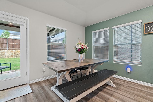 3112 Kingsgarden Rd, Denton, TX 76207 - dining area featuring healthy amount of natural light, wood finished floors, and baseboards