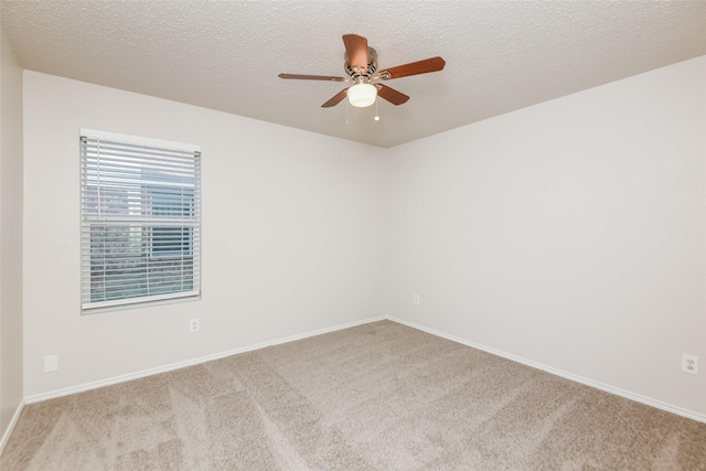4913 Creek Ridge Trl, Fort Worth, TX 76179 - carpeted spare room featuring a ceiling fan, baseboards, and a textured ceiling