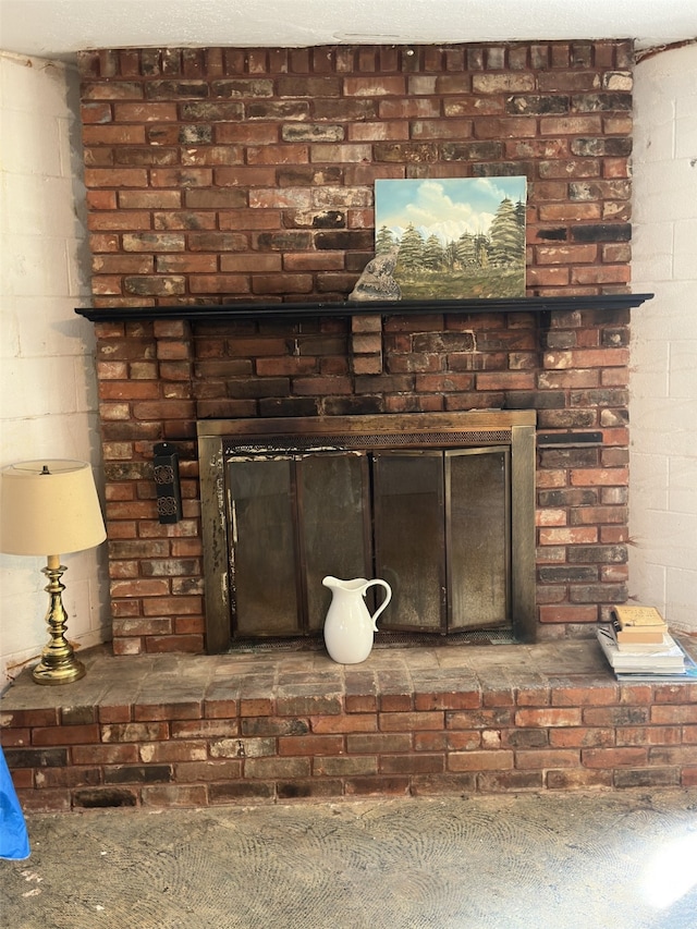 1505 Grove Dr, West Tawakoni, TX 75474 - detailed view of a brick fireplace