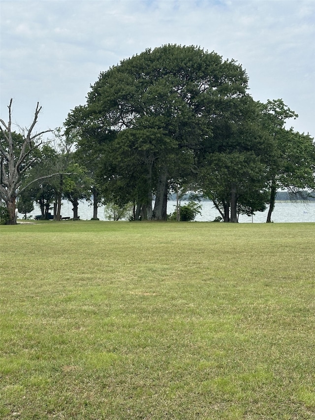 1505 Grove Dr, West Tawakoni, TX 75474 - view of grassy yard featuring a water view