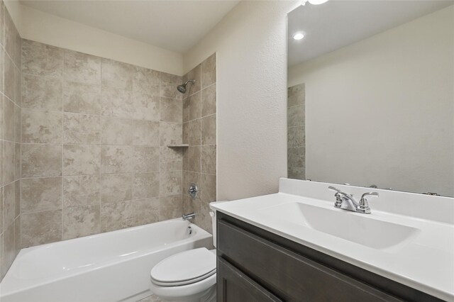 240 Springwood Ranch Loop, Springtown, TX 76082 - bathroom featuring toilet, vanity, and washtub / shower combination