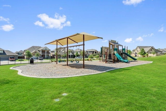 916 Timber Ridge Dr, Justin, TX 76247 - communal playground featuring a lawn and a residential view