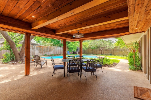 3212 Woodwind Ln, Dallas, TX 75229 - view of patio / terrace with a fenced backyard and outdoor dining area