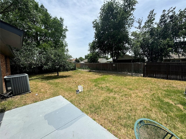 5524 King Dr, The Colony, TX 75056 - view of yard with central AC unit and a patio