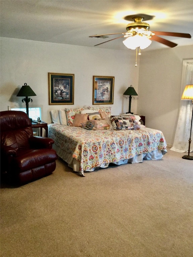 1014 N Sycamore St, Palestine, TX 75801 - carpeted bedroom featuring ceiling fan