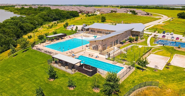 2301 Miramar Dr, Little Elm, TX 75068 - aerial view of a pool