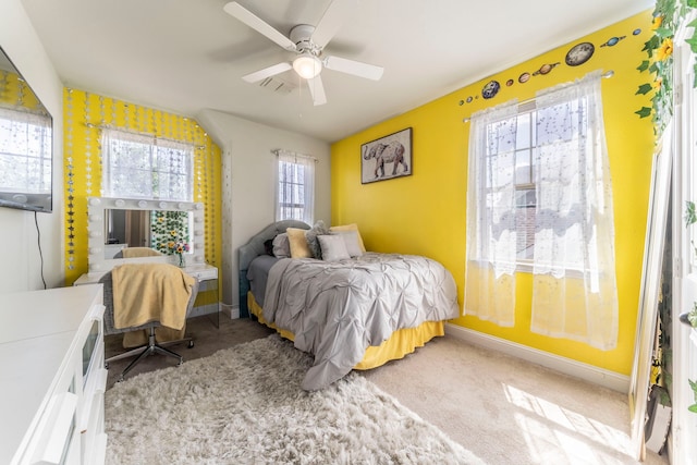 1005 Caudle Ln, Savannah, TX 76227 - carpeted bedroom featuring baseboards and a ceiling fan