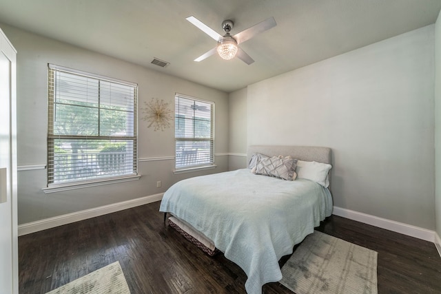 1005 Caudle Ln, Savannah, TX 76227 - bedroom with baseboards, wood finished floors, and a ceiling fan