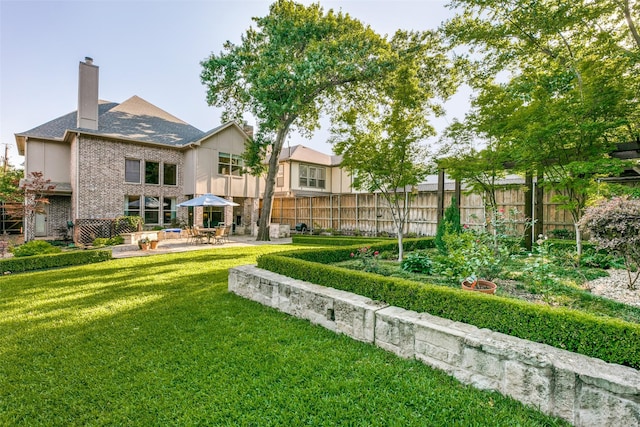 view of yard featuring a patio