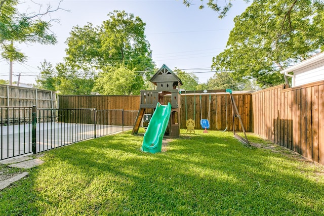 view of jungle gym